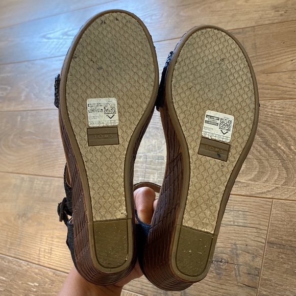 Toms Heels Sienna Ankle Strappy Cork Wedge Sandals 301215, Women’s size 10 - Picture 7 of 10